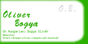 oliver bogya business card